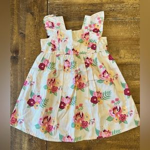 Pale Pink Dress with Floral Design